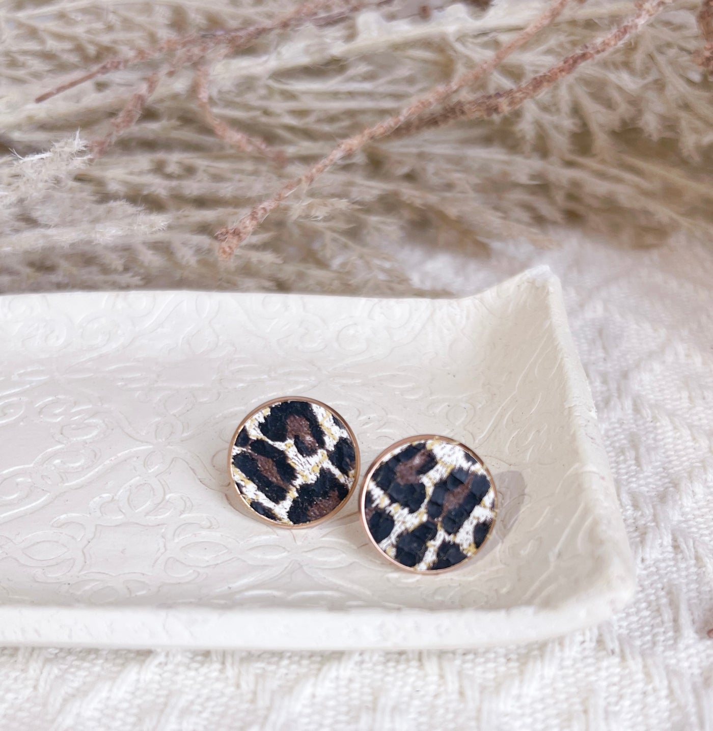 Original Leopard Print Studs