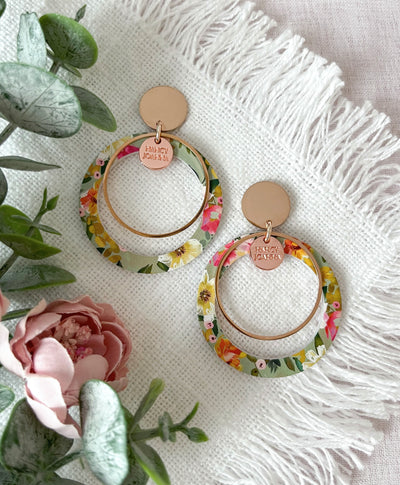 Elenor Rose Round Ring Drops Nancy Joanna