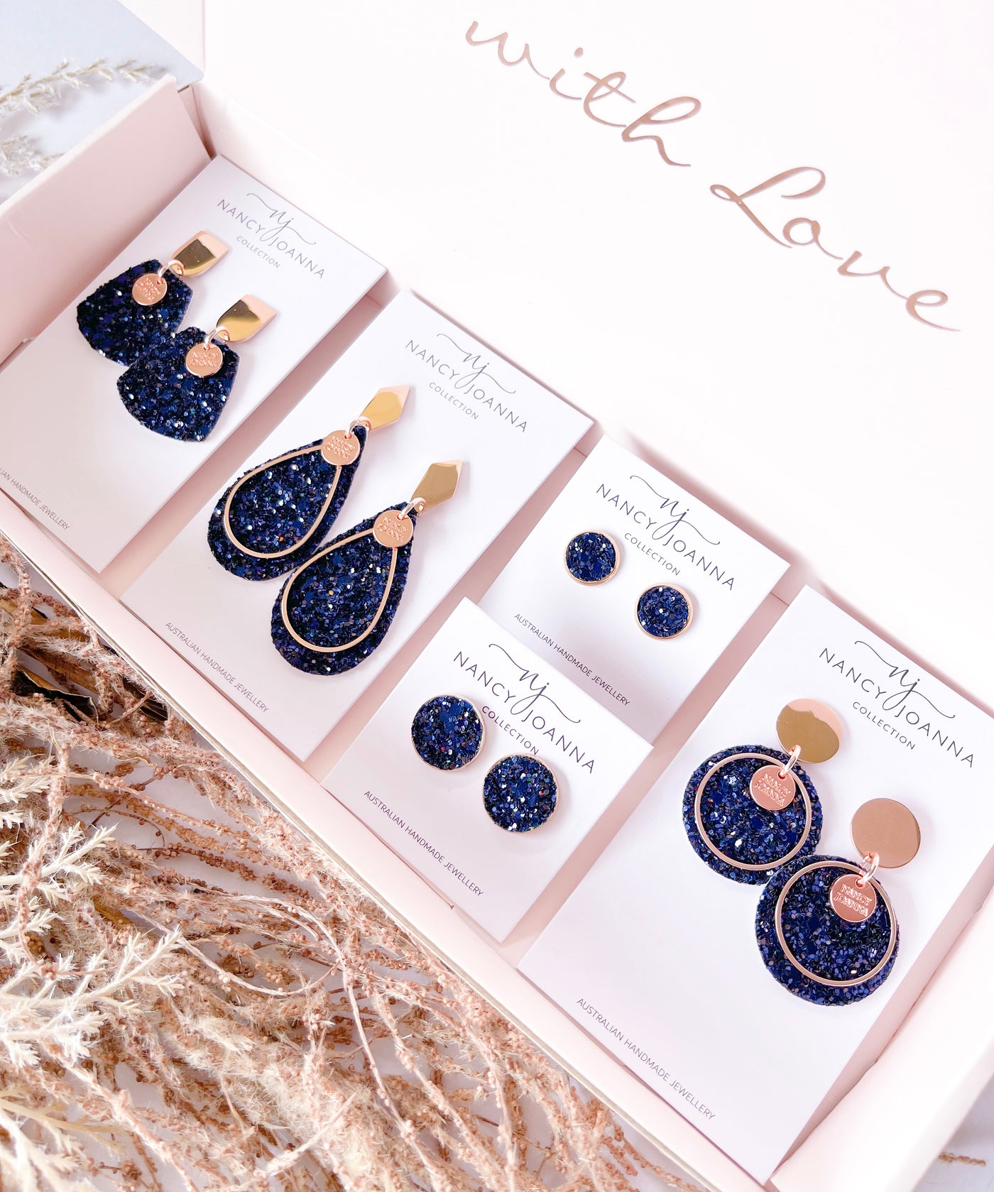 Sapphire Sparkle Round Drops Nancy Joanna